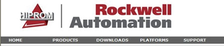 Hiprom被吞并后，公司網(wǎng)站頂部Logo右側(cè)添上更大字體的Rockwell Automation